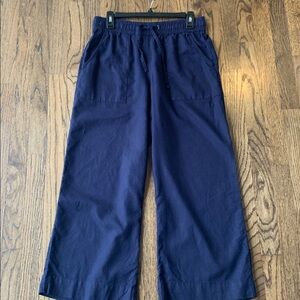 M navy linen pants